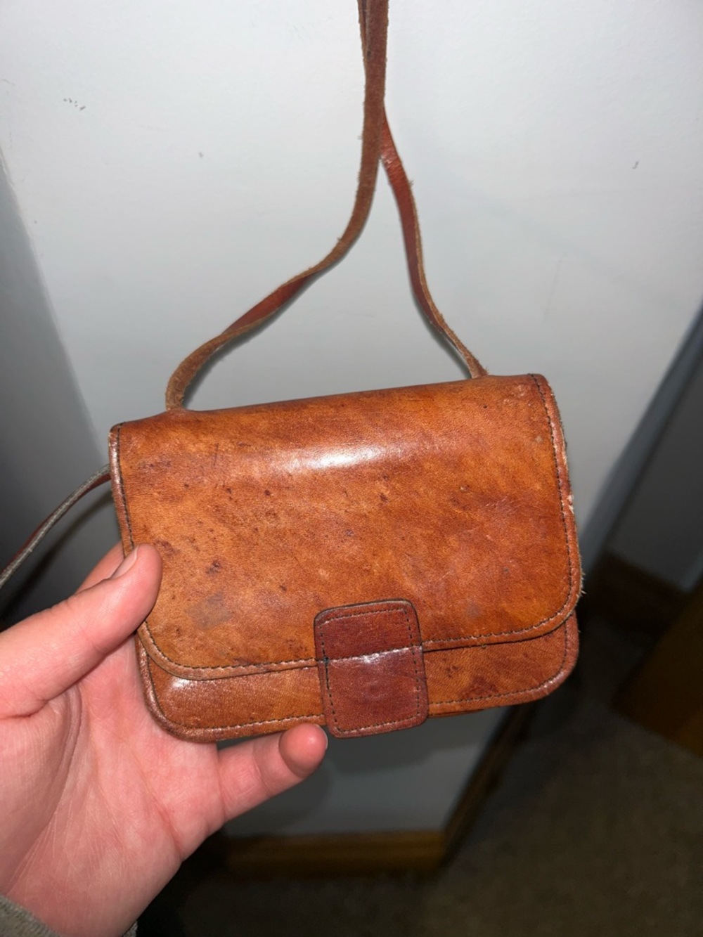 Classic Brown Leather Crossbody Bag